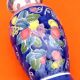 Baluster vase Polychrome ceramic Floral decoration