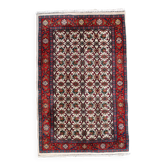 Tapis Vintage Indien Mahal Fait Main en Laine – Années 1970 – 78 x 125 cm