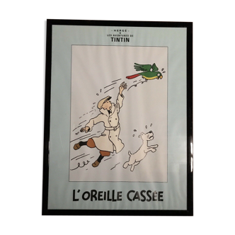 Grande affiche, Les aventures de Tintin, L'oreille Cassée