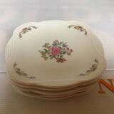 Six petites assiettes à fleurs Raynaud Limoges