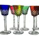 Baccarat - 6 Verres a Vin De Couleurs Modèle Burgos