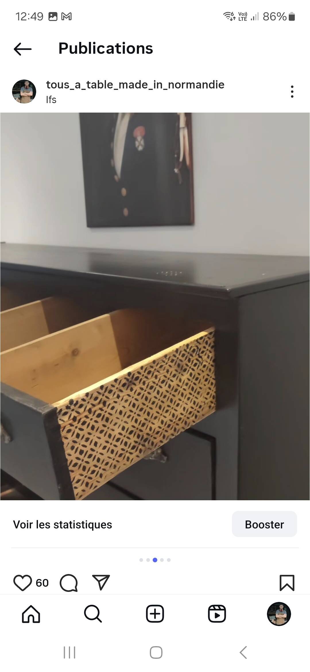 Renovated workshop furniture