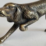 Vintage solid brass decorative dog
