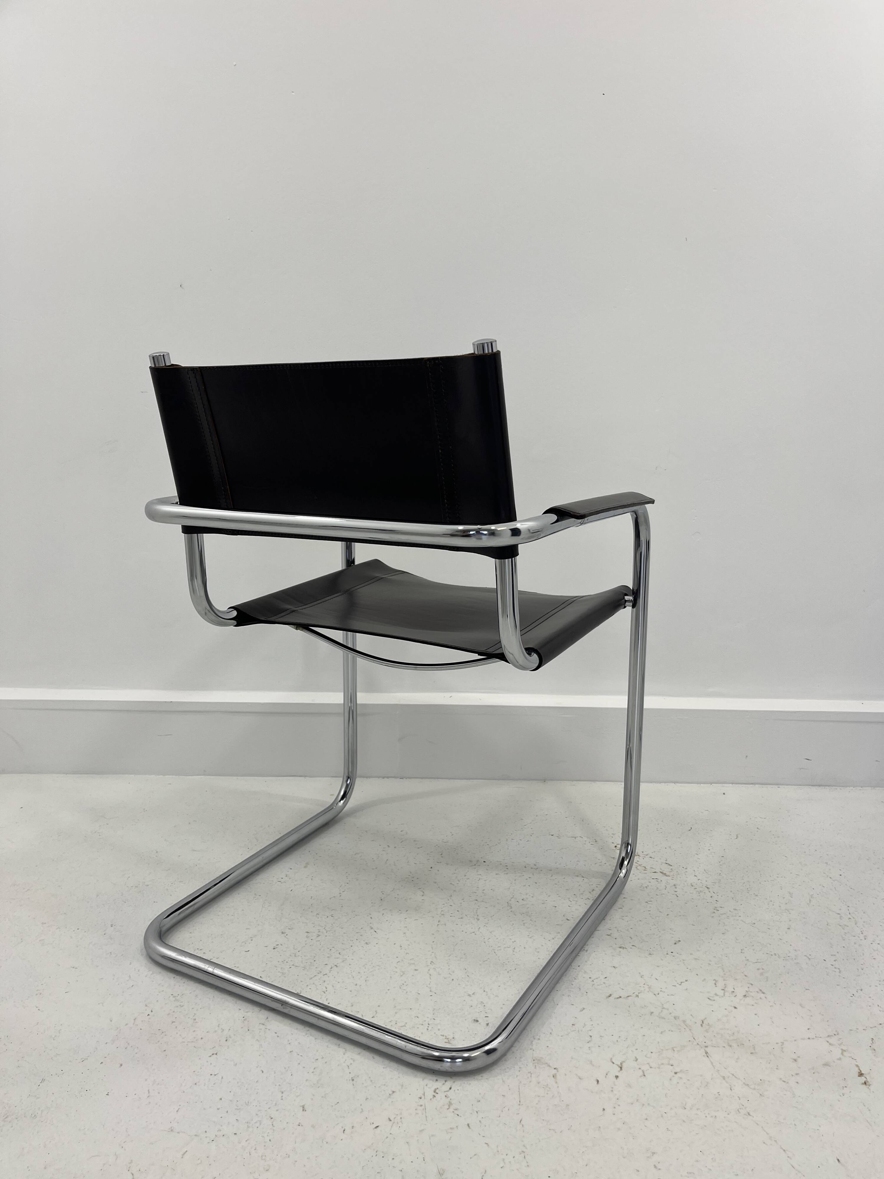 Leather Chairs, Italy, 1970s, Set of 4 ,dark brown