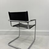 Leather Chairs, Italy, 1970s, Set of 4 ,dark brown