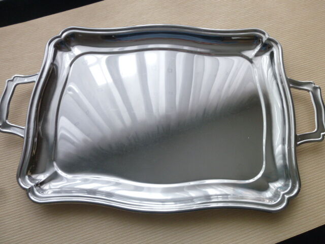 Stainless steel service tray