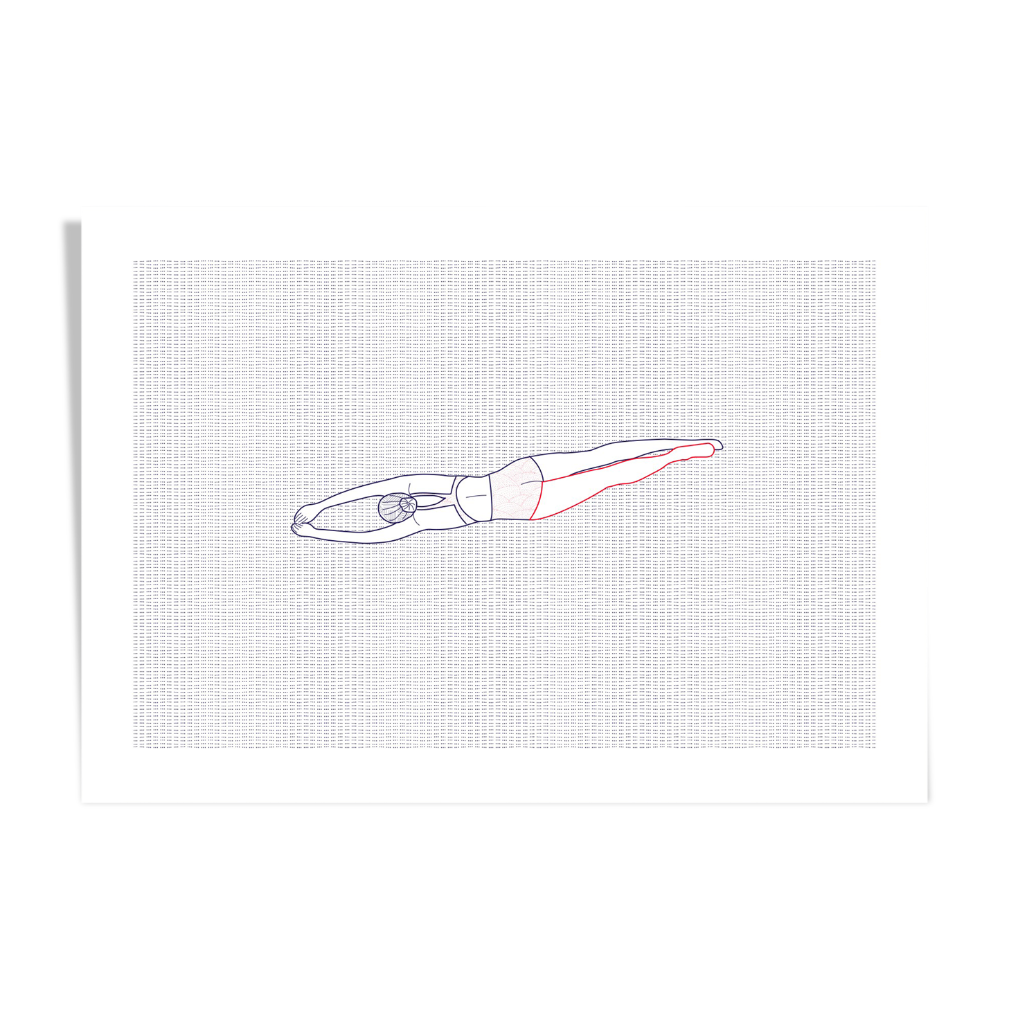 Illustration A4 Naiade No. 8/8 Brittany blue bather