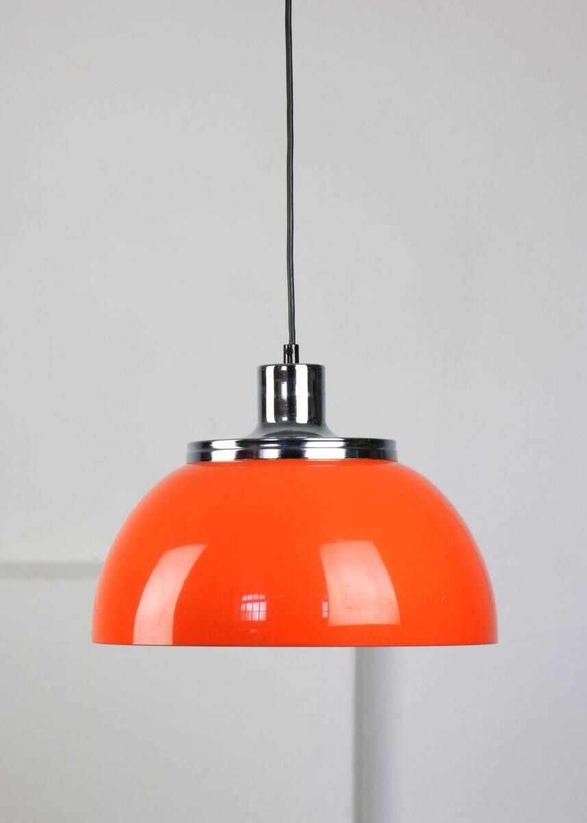 Vintage 2240 Faro pendant lamp by Luigi Massoni for Guzzini & Meblo, 1960s, set of 2