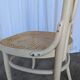 Vintage Thonet Bentwood Dining Chair: Cane Seat, Yellow Fabric Back