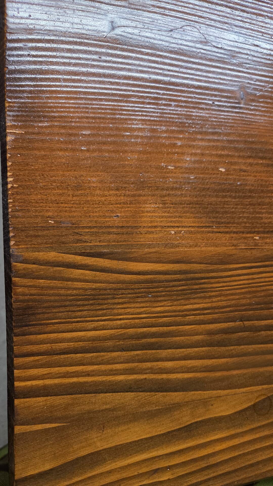 Large vintage table in solid pine, rustic brutalist, 70"