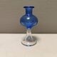 Vase with trumpet-shaped foot, in translucent and blue glass, model Lagune, 1974.