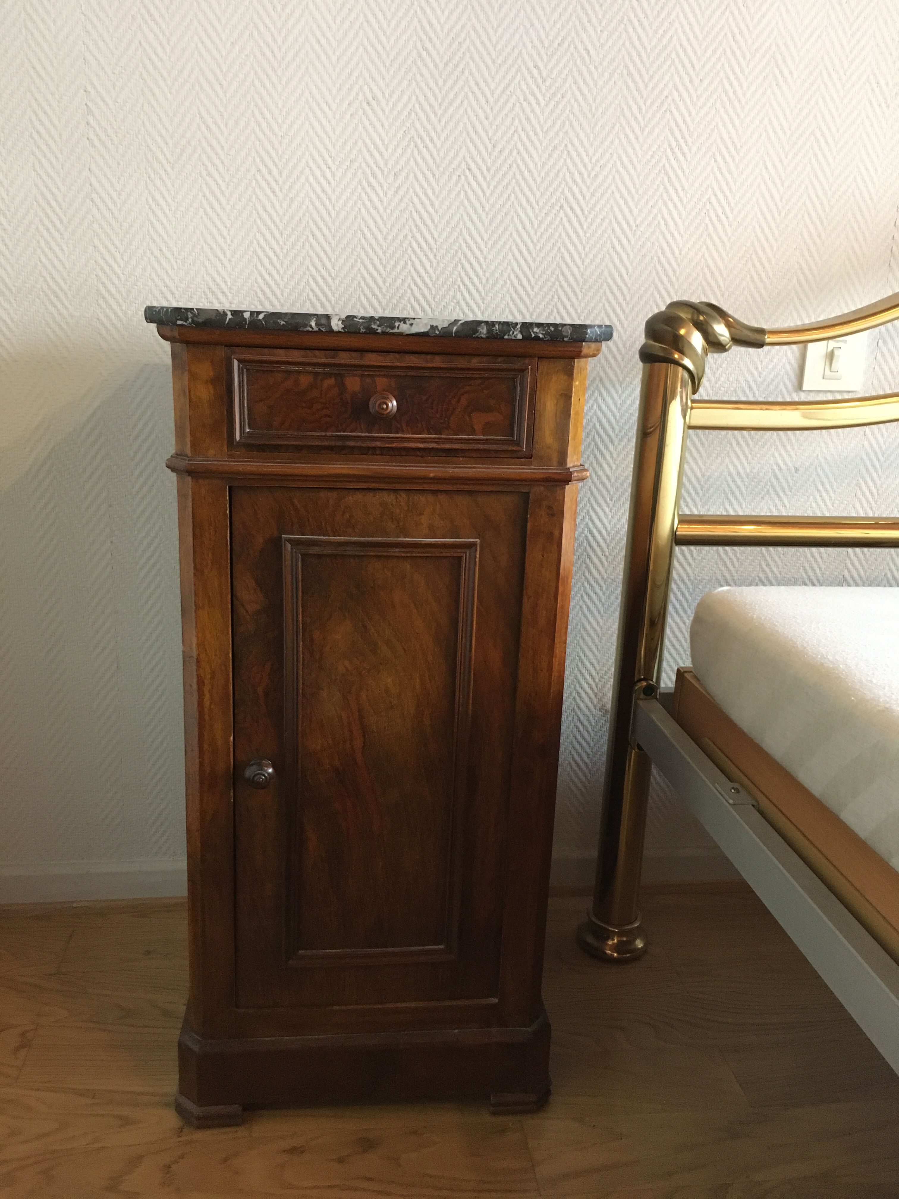 Night table on marble