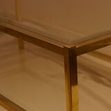 Coffee table glass and metal