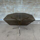 1970s table – chrome, brass, and smoked glass