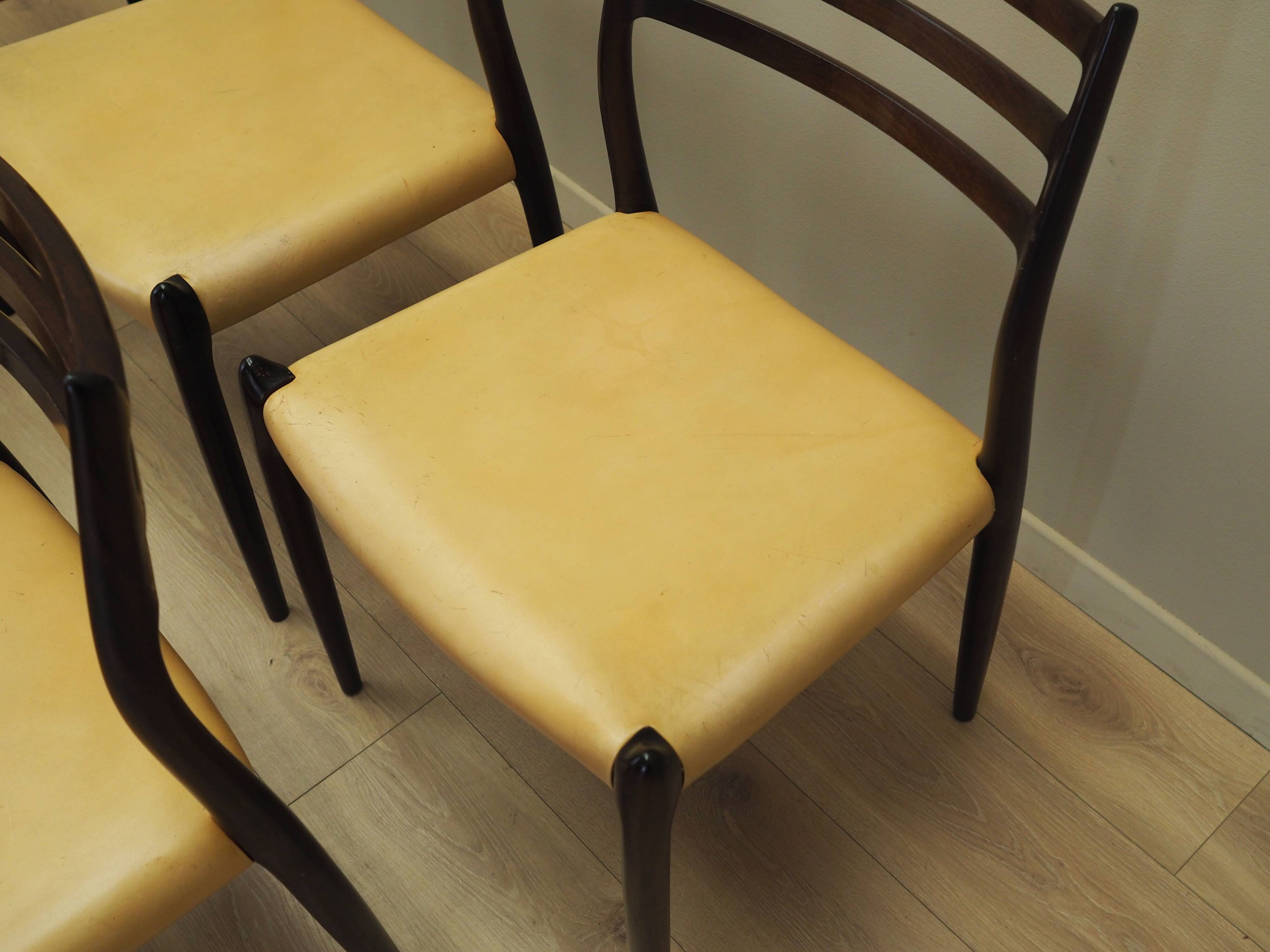Set of six mahogany chairs, Danish design, 1960s, designer: Niels Otto Møll