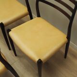 Set of six mahogany chairs, Danish design, 1960s, designer: Niels Otto Møll