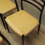 Set of six mahogany chairs, Danish design, 1960s, designer: Niels Otto Møll
