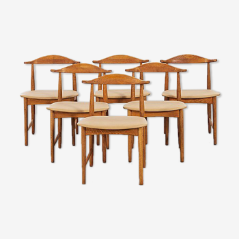 Set of 6 scandinavian chairs mid 20th century