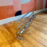 Vintage train wall coat rack 1930 brass