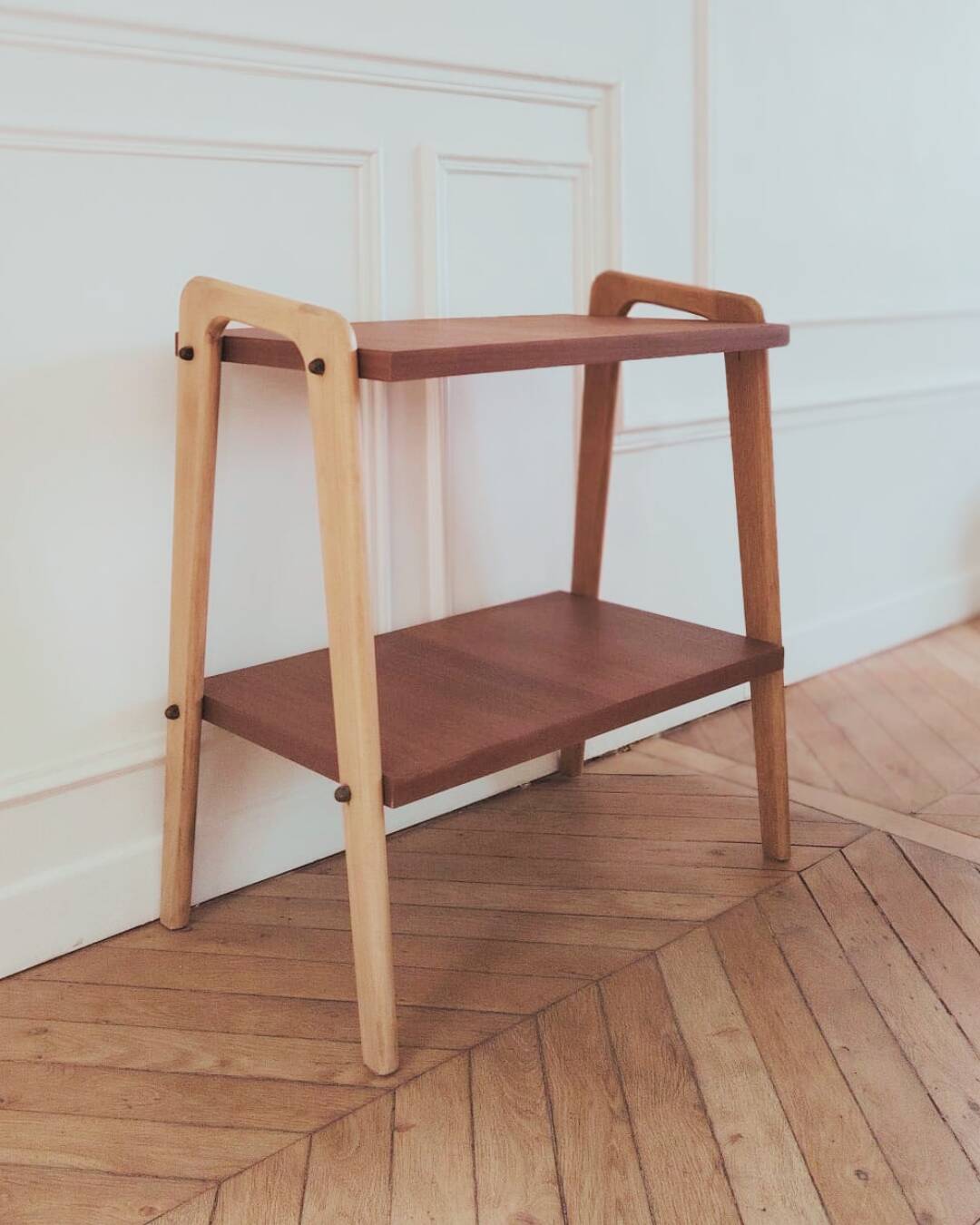 Renovated vintage Scandinavian style modernist shelf, 1960s.