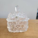 Vintage (70s) crystal sugar or other condiment pot with lid