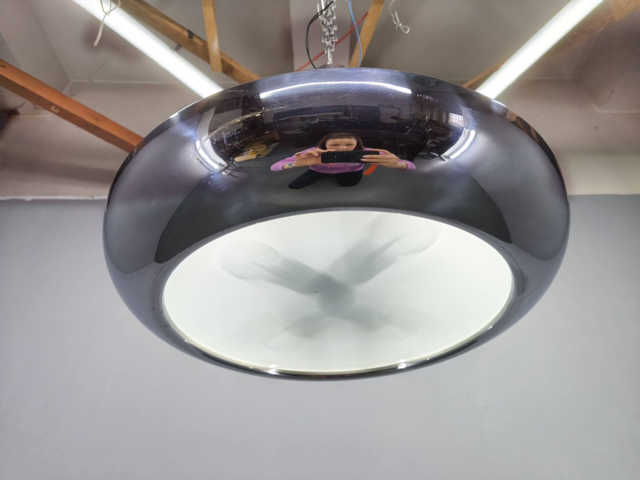 Bauhaus UFO Pendant Lamp by Josef Hurka for Napako, 1930s