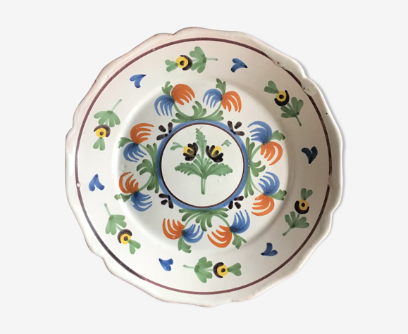 Assiette faïence Nevers XIXeme