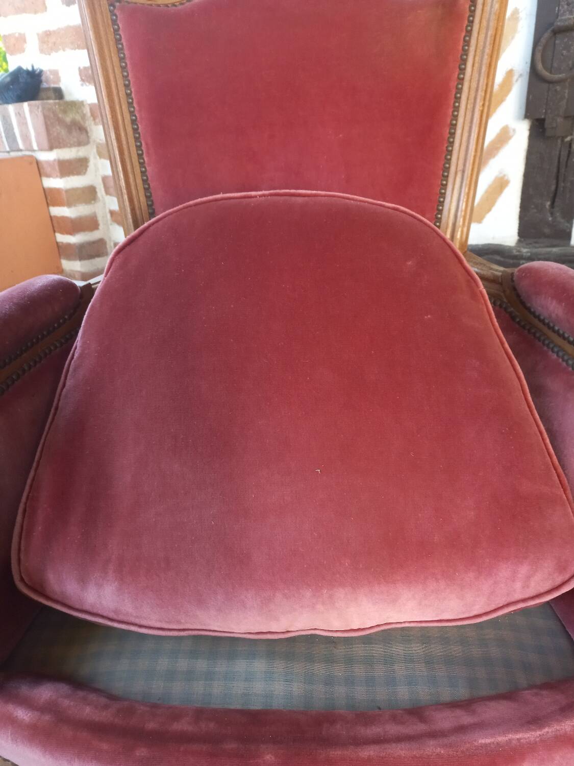 Louis XVI style bergère armchair