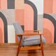Grey wool armchair, 1960
