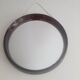 round mirror in smoked plexiglass 70s