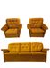 Vintage lounge set for 5, 3-seater convertible sofa and 2 armchairs, 70s.