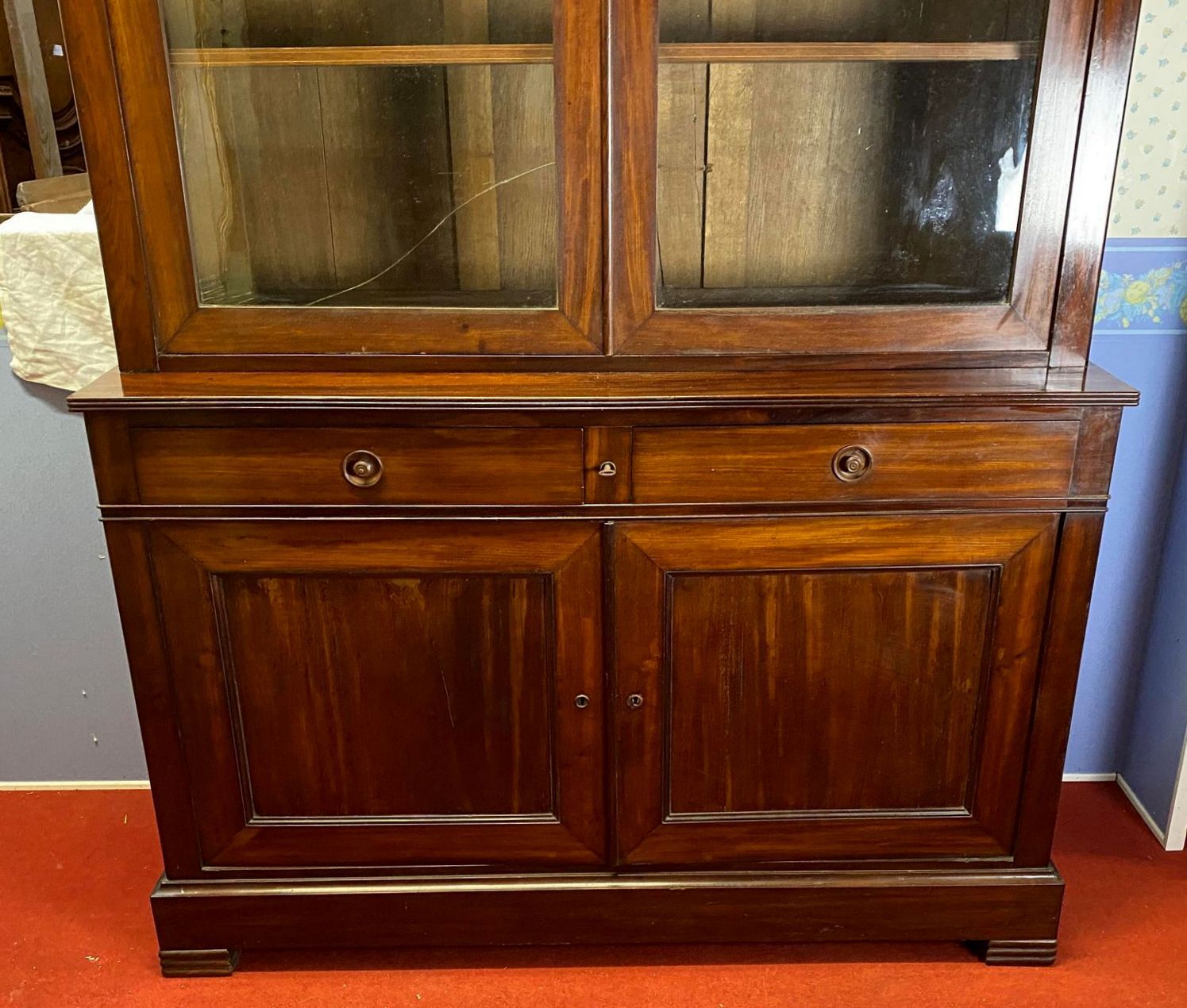 Louis Philippe period library in mahogany around 1830