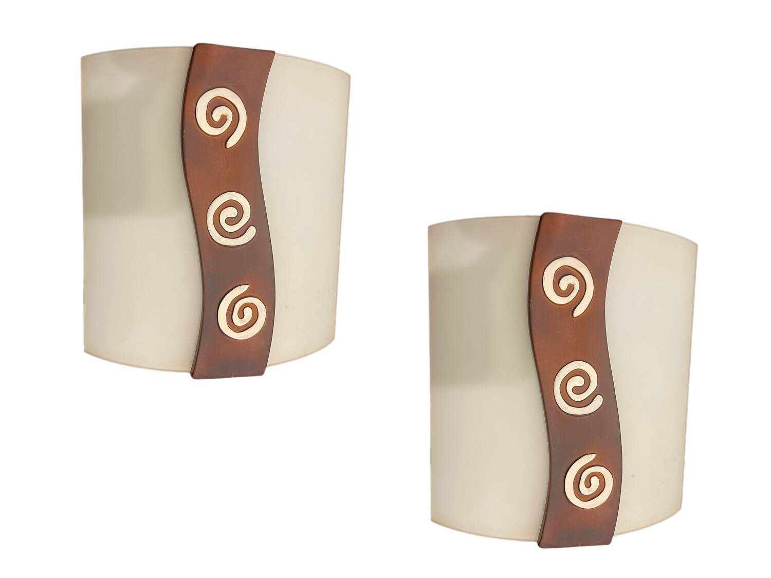 Glass Sconces with Spiral Decor