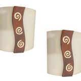 Glass Sconces with Spiral Decor