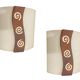 Appliques en verre à décor en spirale