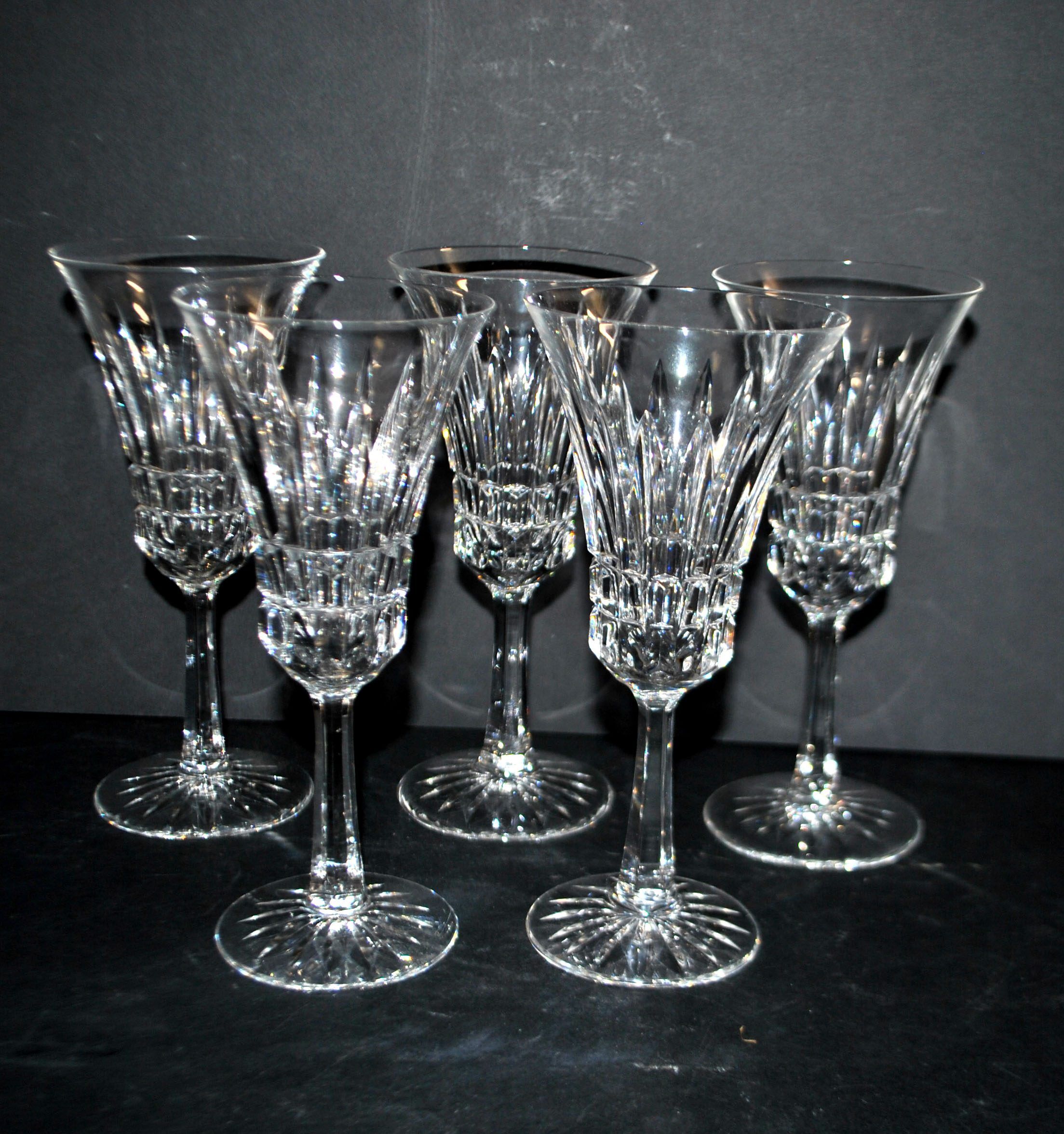 Villeroy Boch set of 5 cut crystal champagne flutes – Royal model VB H17cm