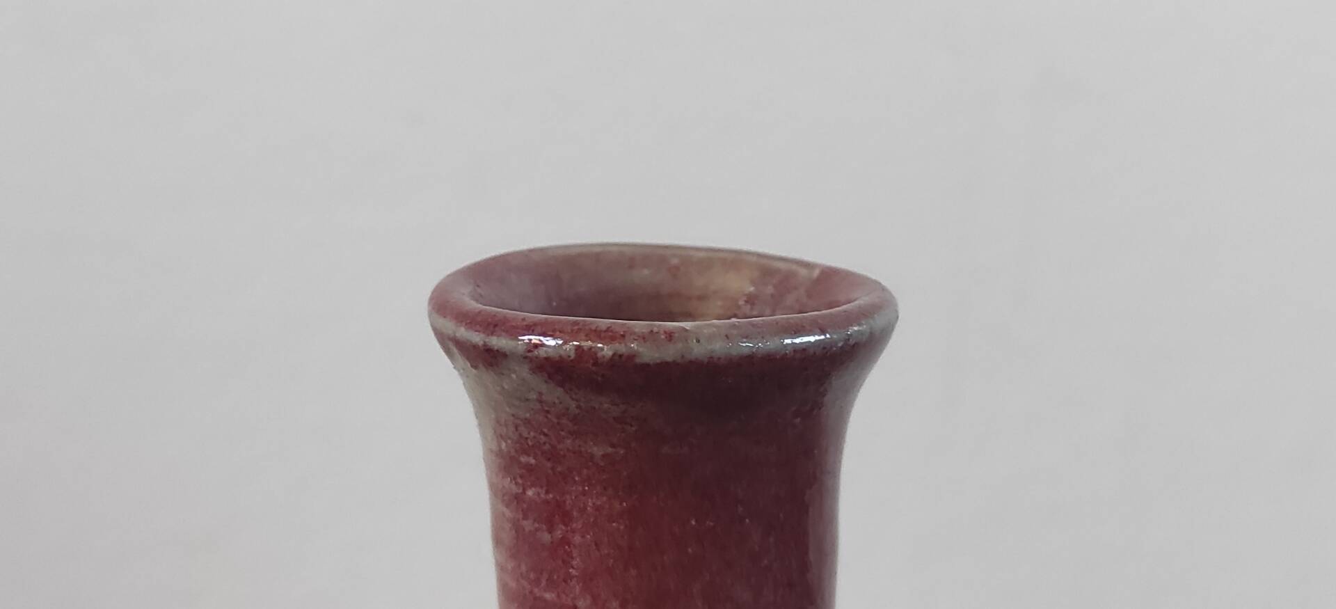 Vintage glazed stoneware bottle soliflore vase