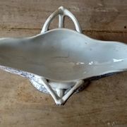 Iron earth gravy boat, Bouquet Creil & Montereau model, early 20th century