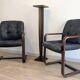 Pair of vintage cantilever armchairs in rosewood veneer.