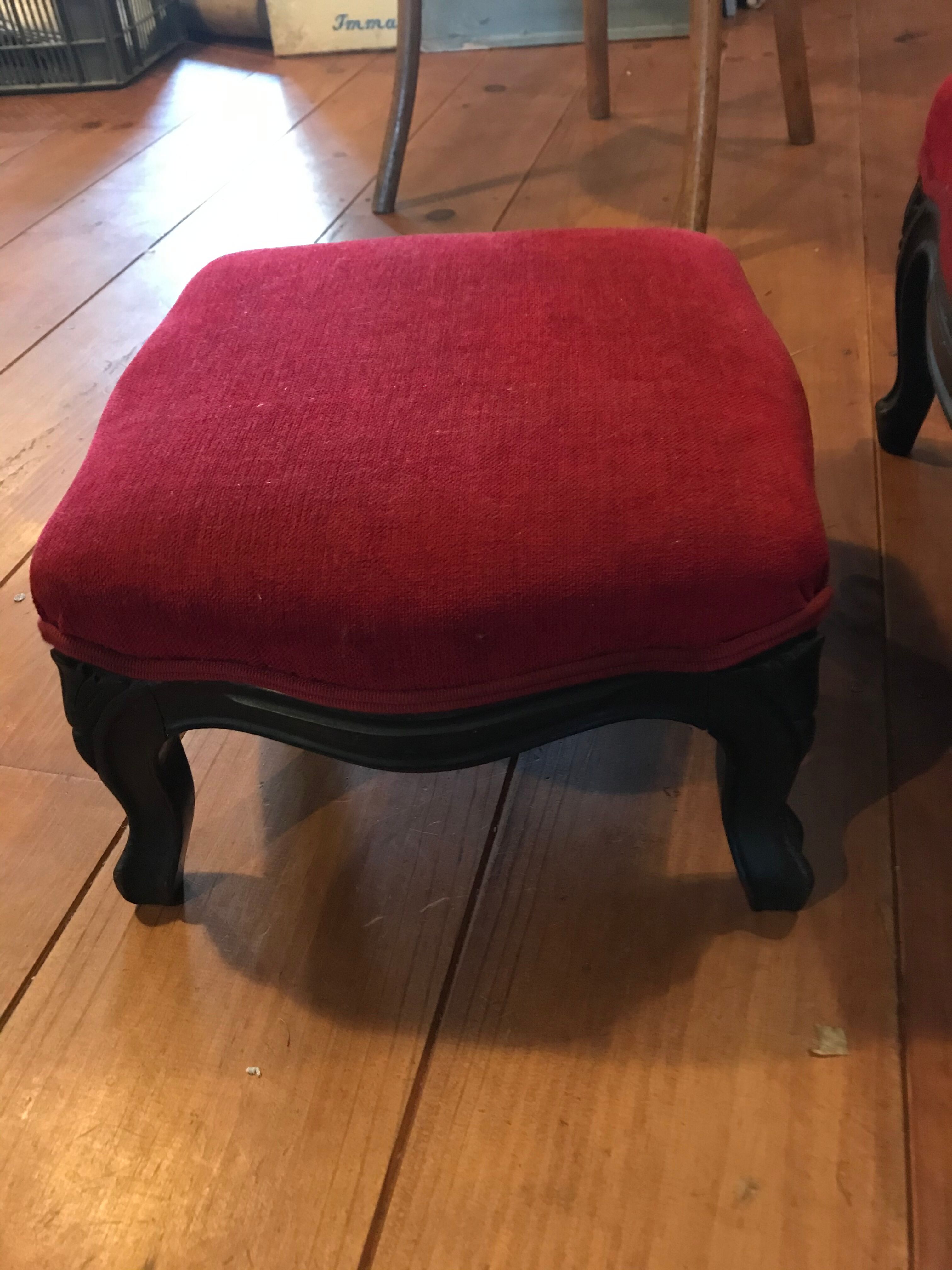 Old children's armchair with foot rests