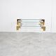 Vintage lucite and brass nesting tables, 1970s