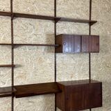 60s 70s teak wall shelf Wall Unit Kai Kristiansen for FM Møbler Denmark