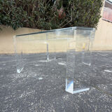Table basse octogonale Lucite David Lange années 1970