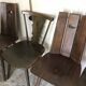 Set of 6 vintage brutalist chairs