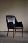 Danish Modern Armchair by Nanna Ditzel in oak and patinated leather, 1950s