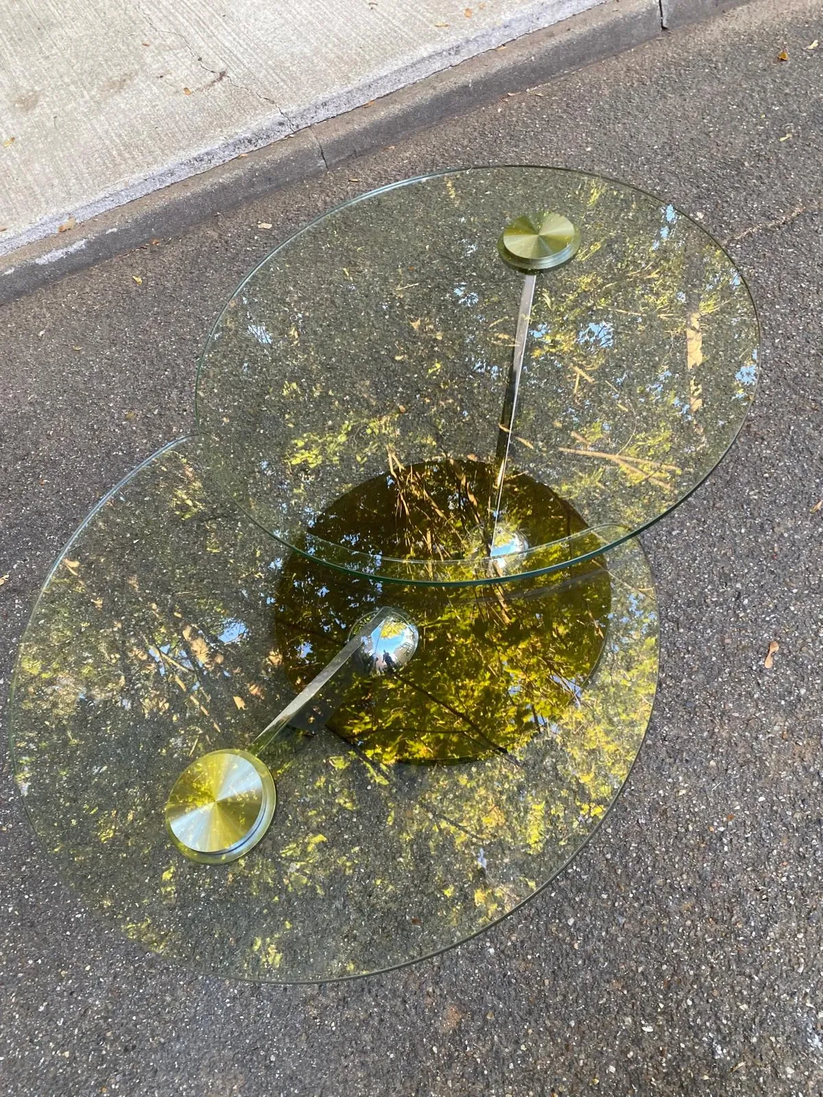 Ricochet coffee table in glass Naos Italy La Casa Animata 1990