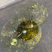 Ricochet coffee table in glass Naos Italy La Casa Animata 1990