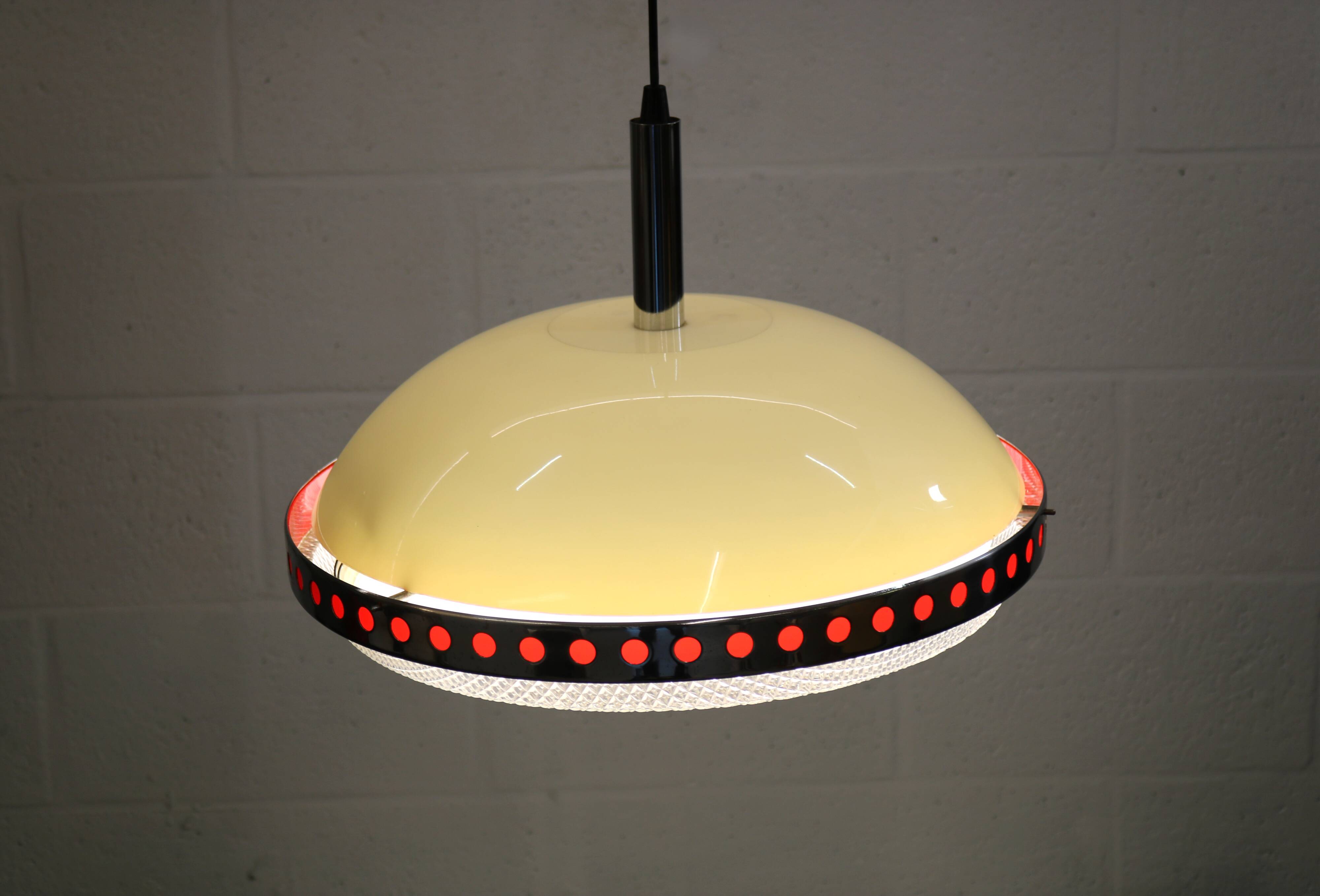 Space age plastic UFO ceiling lamp *** Massive *** Belgian design