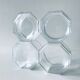 Pots en verre hermétique forme hexagonale