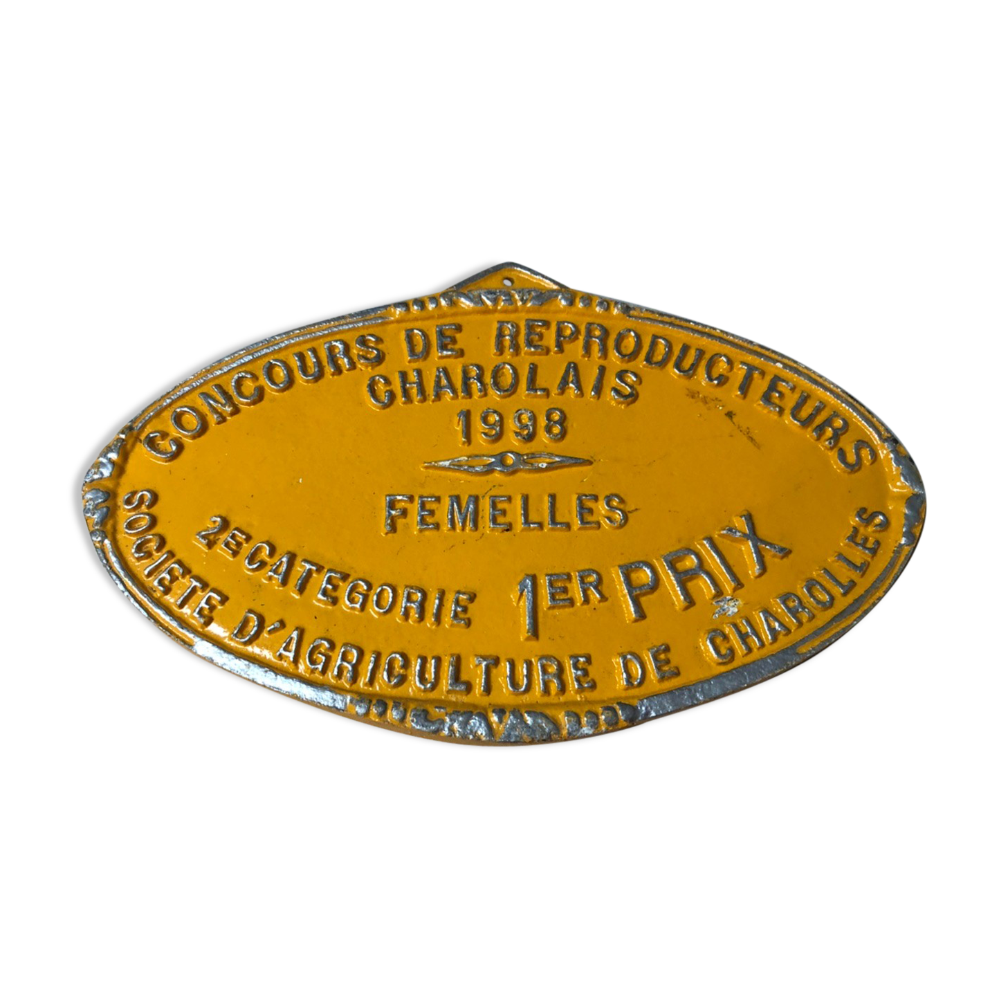 Plate competition agricole Charolles 1998 orange